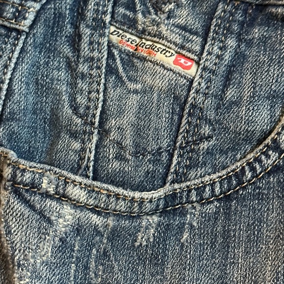 Diesel Mini Denim Skirt Size 27 low rise Grunge Indie Baddie small medium A144 - Picture 5 of 7